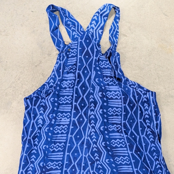 vintage NTCO cropped rayon overalls S M - Picture 6 of 8